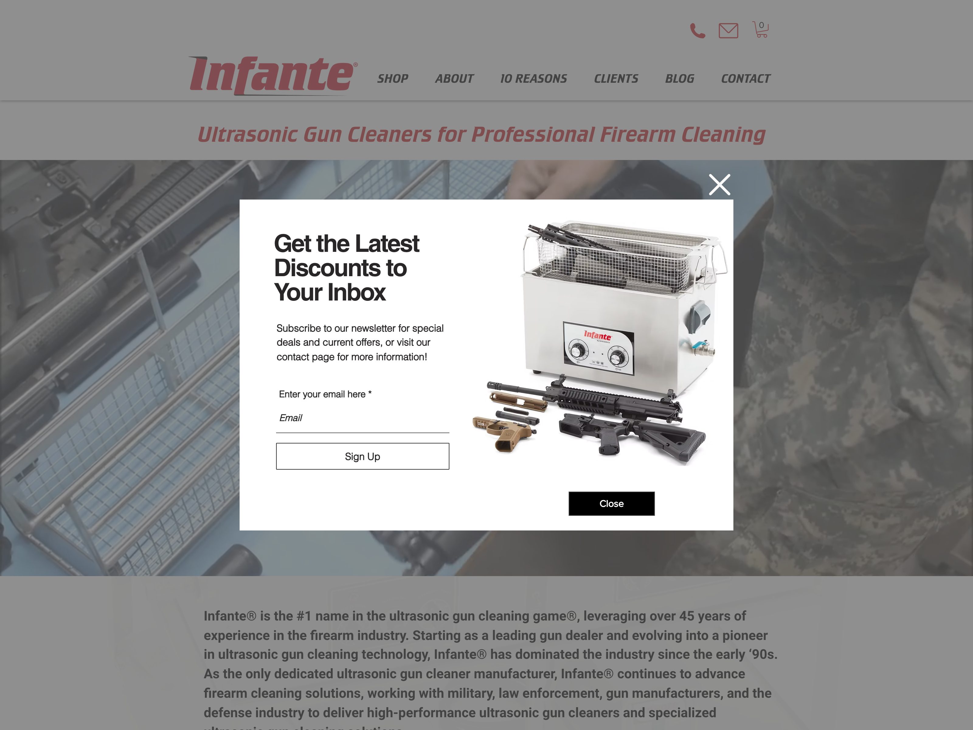 Infante Ultrasonics website
