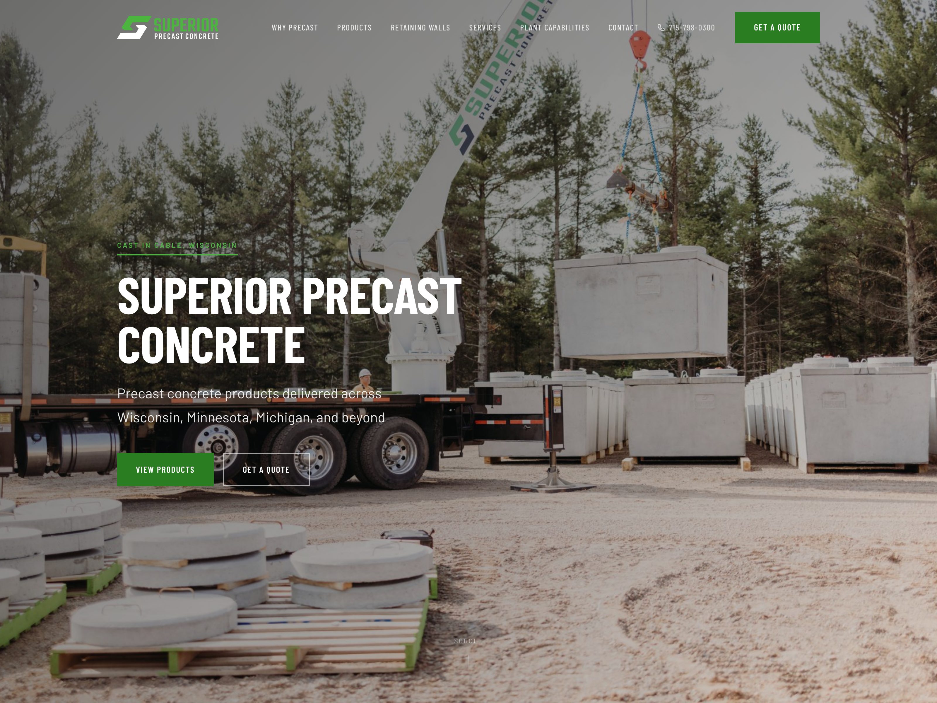 Superior Precast website