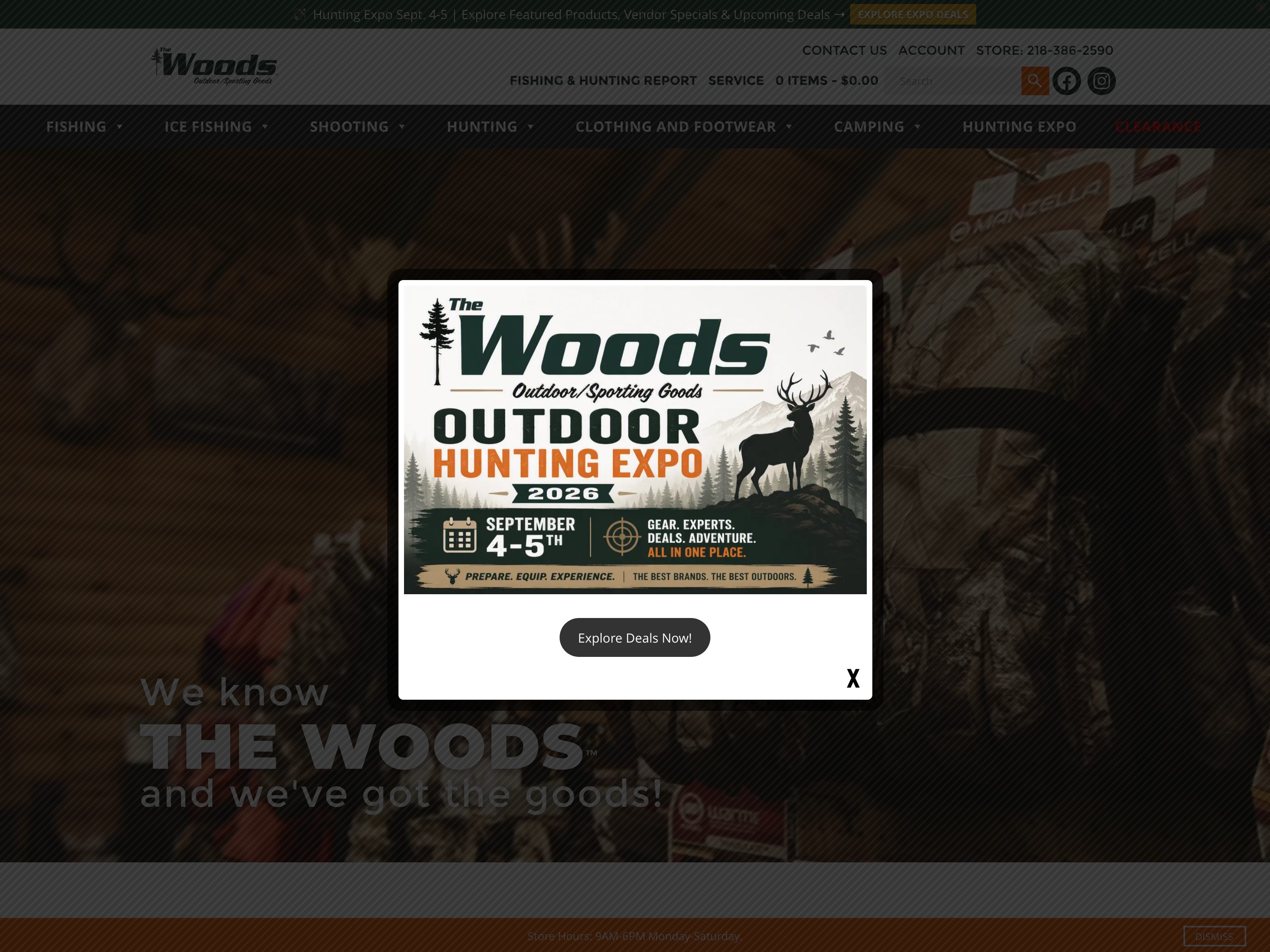 The Woods Goods website